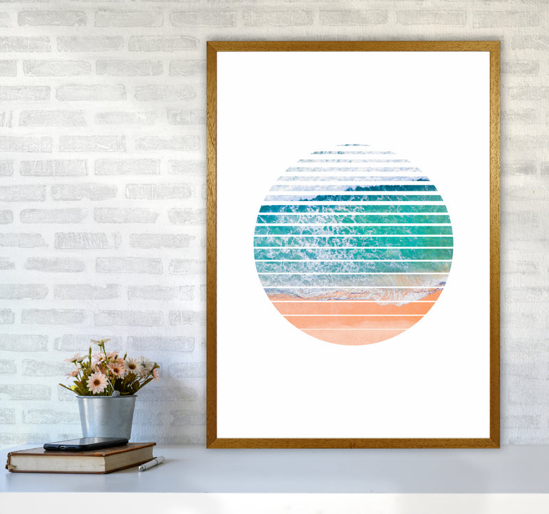 Geometric Ocean Art Print by Seven Trees Design A1 Print Only