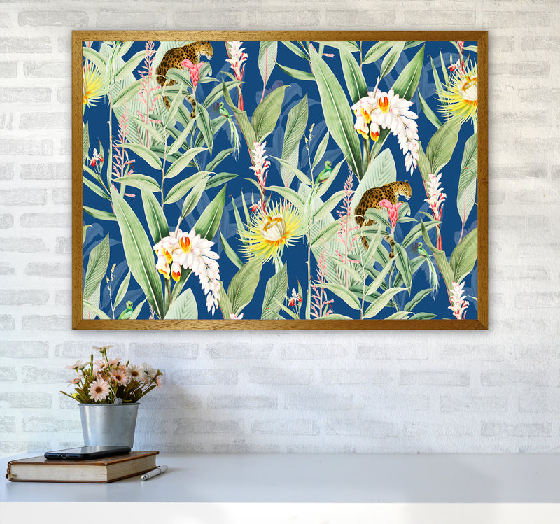 Leopard & Flowers Art Print by Seven Trees Design A1 Print Only