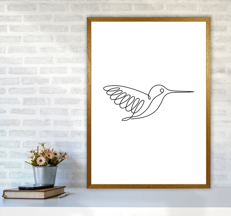 One Line Hummingbird Art Print by Seven Trees Design A1 Print Only