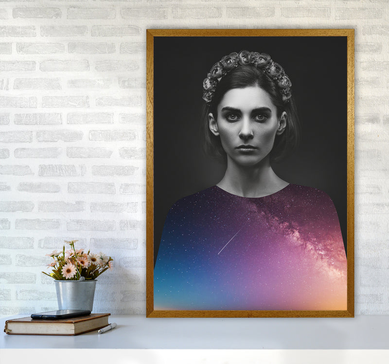 The Girl And The Stars Art Print by Seven Trees Design A1 Print Only