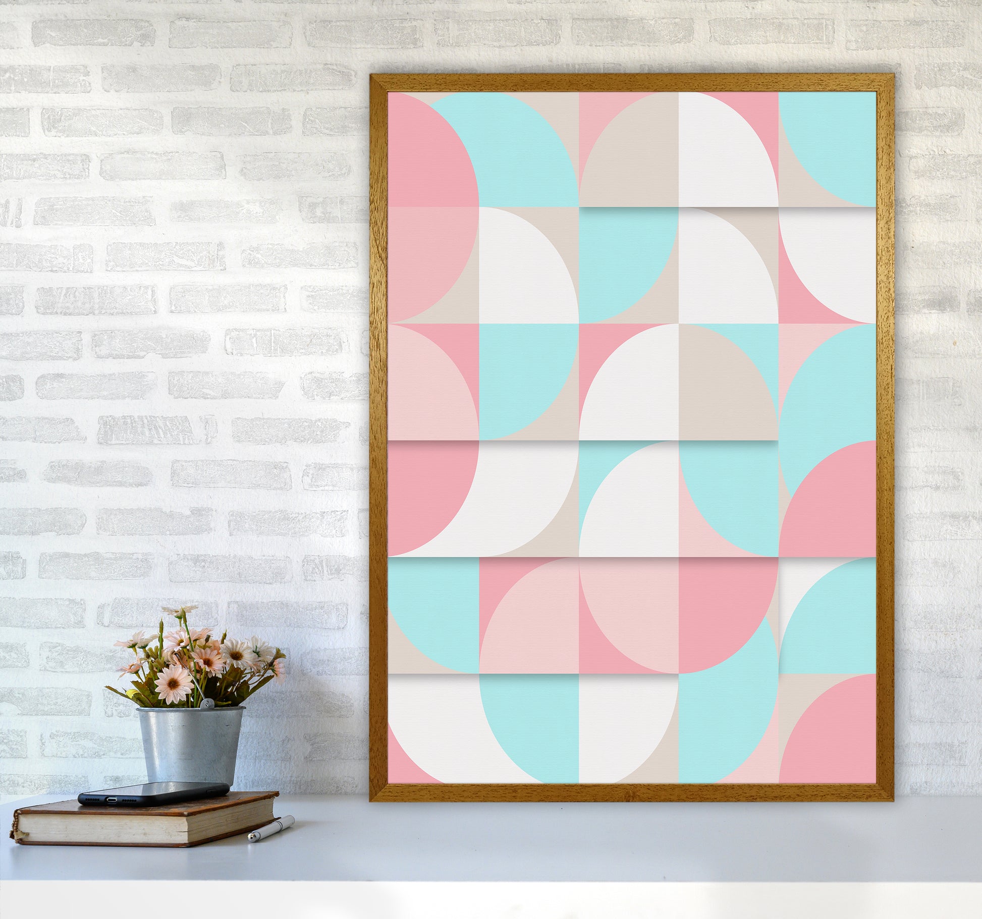 The Scandinavian Geometry Art Print by Seven Trees Design