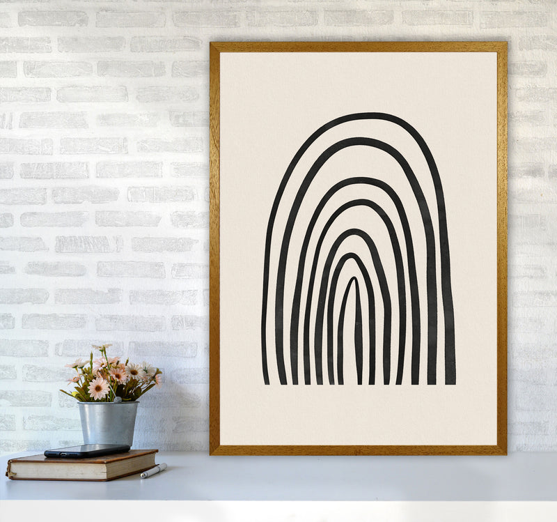 Black Watercolor Rainbow Art Print by Seven Trees Design A1 Print Only