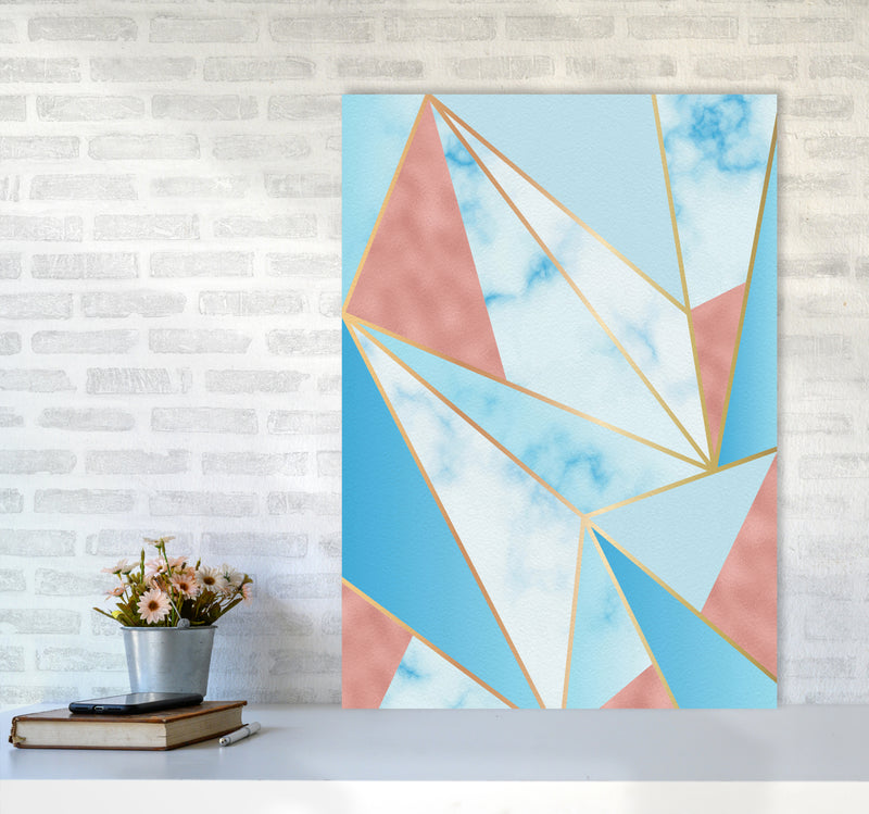 Geometric Sky Art Print by Seven Trees Design A1 Black Frame