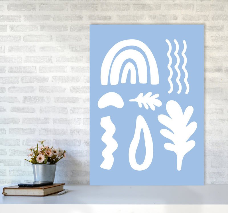 Abstract Happy Shapes Art Print by Seven Trees Design A1 Black Frame