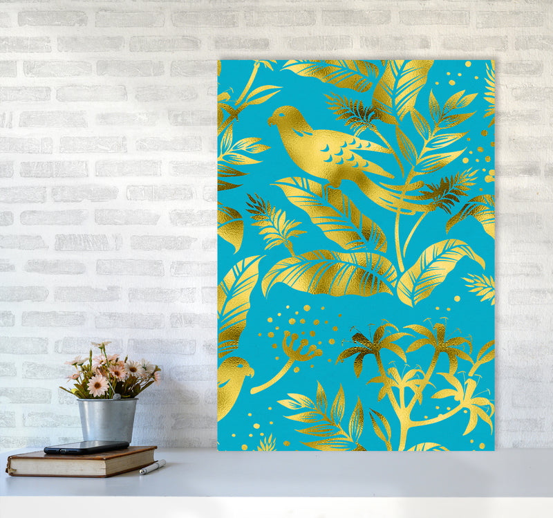 Gold Fauna Art Print by Seven Trees Design A1 Black Frame
