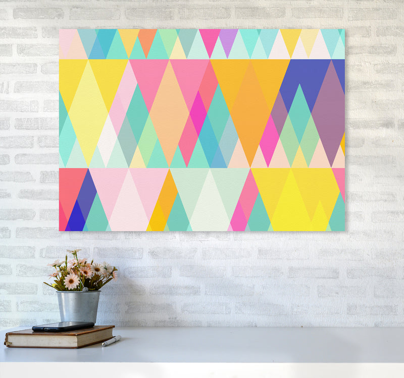 Happy Geometry Abstract Art Print by Seven Trees Design