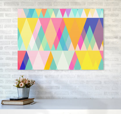 Happy Geometry Abstract Art Print by Seven Trees Design