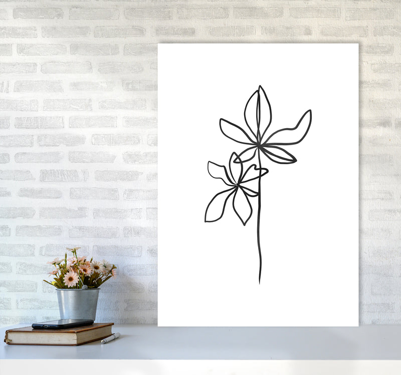 Lines Leaves I Art Print by Seven Trees Design A1 Black Frame