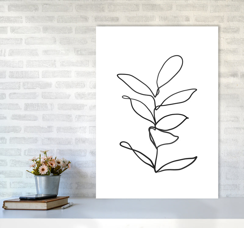 Lines Leaves II Art Print by Seven Trees Design A1 Black Frame
