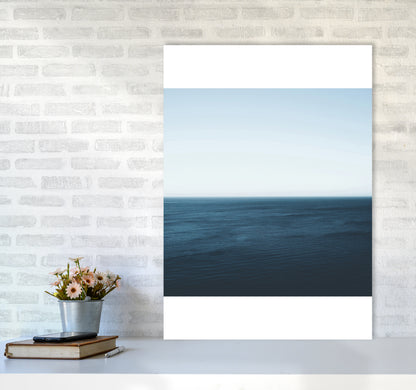 Minimal Ocean Photography Art Print by Seven Trees Design A1 Black Frame