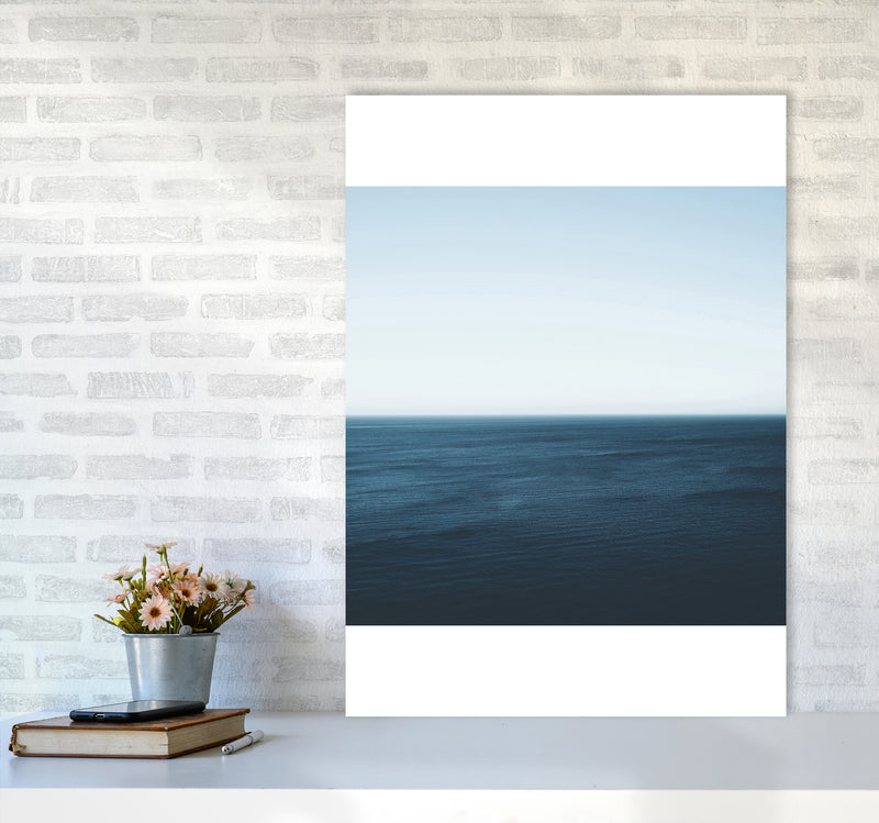 Minimal Ocean Photography Art Print by Seven Trees Design A1 Black Frame