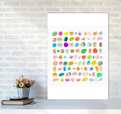 Painting Paradise Abstract Art Print by Seven Trees Design A1 Black Frame