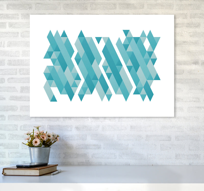 Pieces Of Mountains Abstract Art Print by Seven Trees Design A1 Black Frame