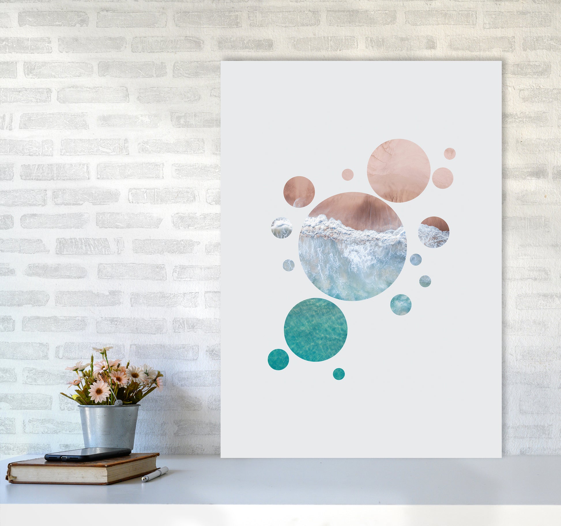 Planet Ocean Art Print by Seven Trees Design A1 Black Frame