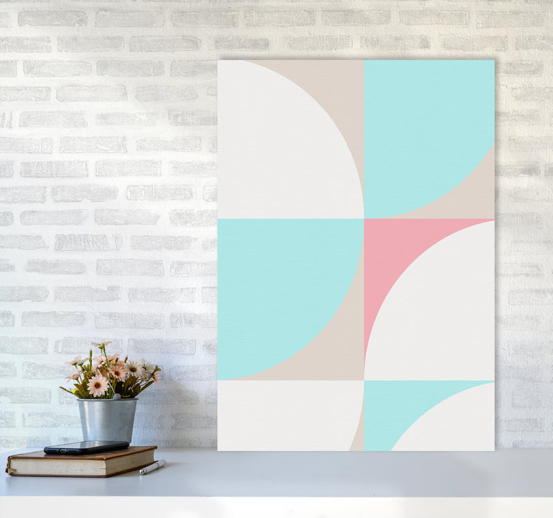 Scandinavian Shapes I Abstract Art Print by Seven Trees Design A1 Black Frame