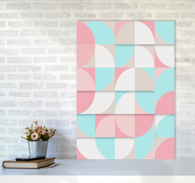 The Scandinavian Geometry Art Print by Seven Trees Design A1 Black Frame