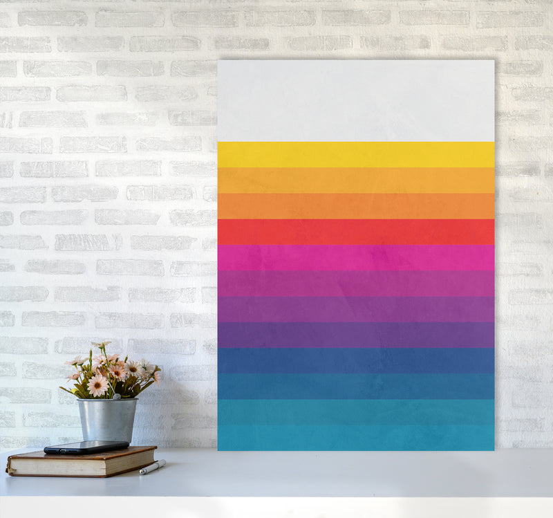 Vintage Retro Lines Art Print by Seven Trees Design