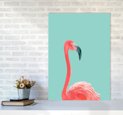 Flamingo In The Sky Art Print by Seven Trees Design A1 Black Frame