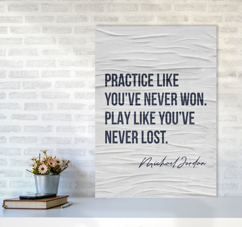 Michael Jordan Quote Art Print by Seven Trees Design A1 Black Frame