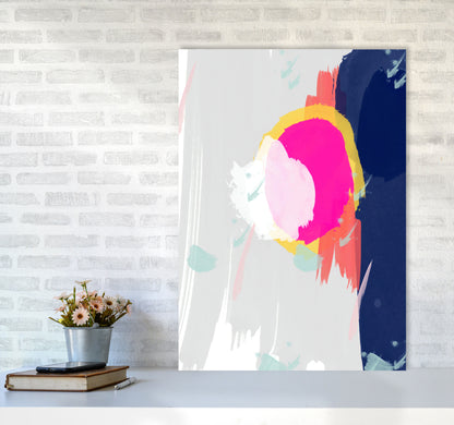 The Happy Paint Strokes Art Print by Seven Trees Design A1 Black Frame