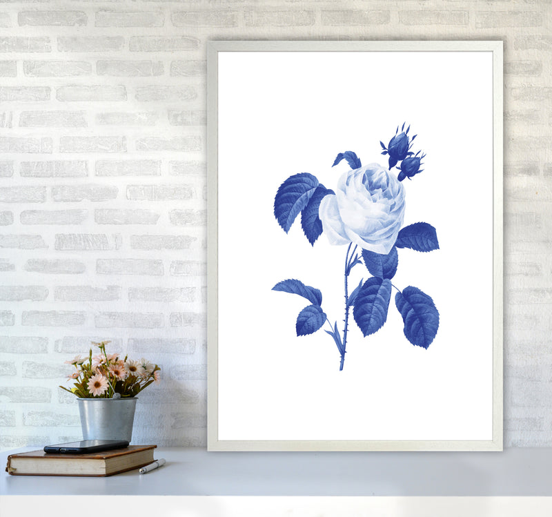 Blue botanic I Art Print by Seven Trees Design A1 Oak Frame