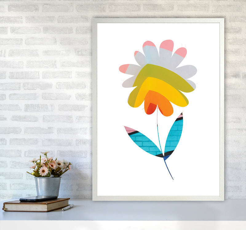 Graffiti Flower I Art Print by Seven Trees Design A1 Oak Frame