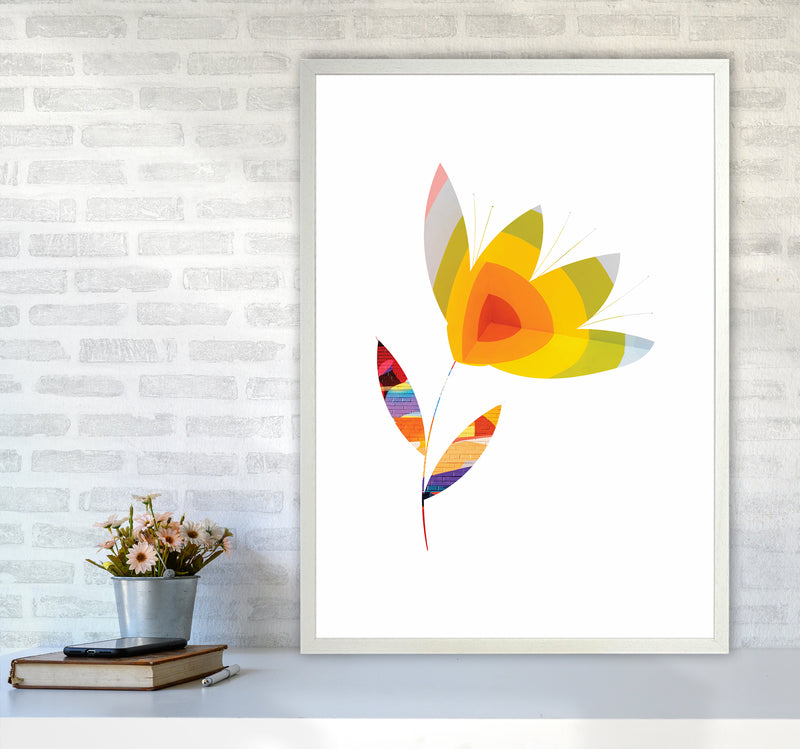 Graffiti Flower II Art Print by Seven Trees Design A1 Oak Frame