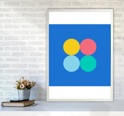 Happy shapes I Circles Art Print by Seven Trees Design A1 Oak Frame