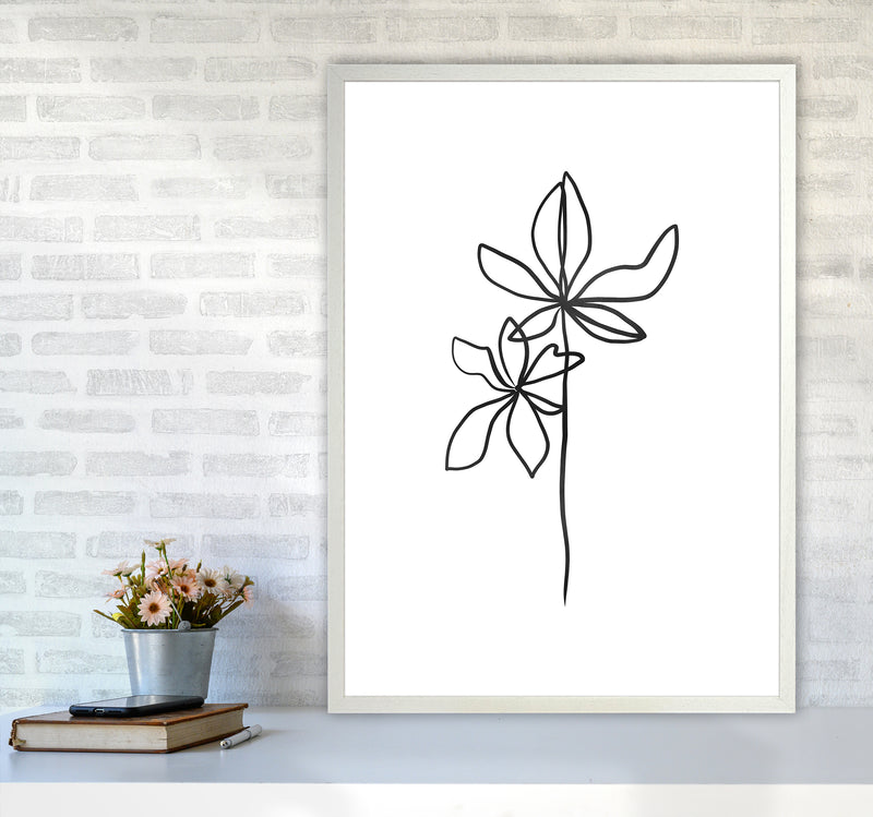 Lines Leaves I Art Print by Seven Trees Design A1 Oak Frame