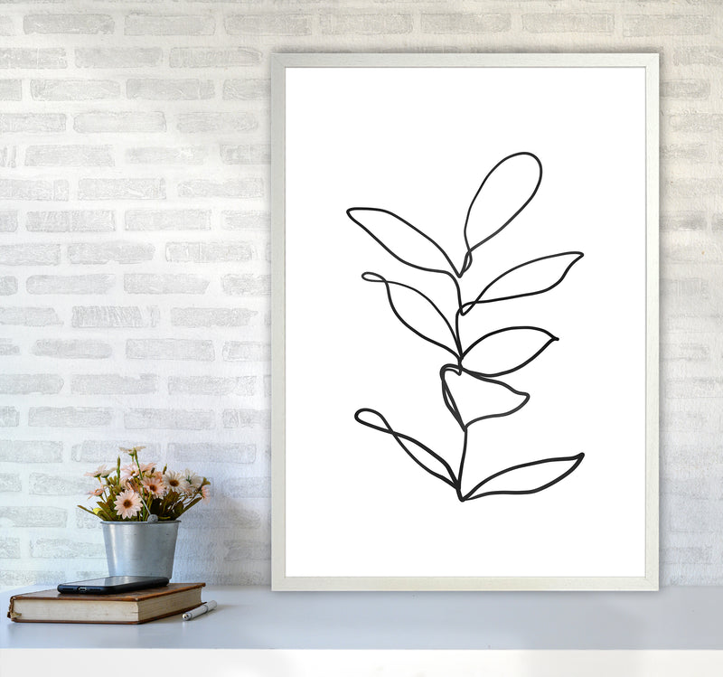 Lines Leaves II Art Print by Seven Trees Design A1 Oak Frame