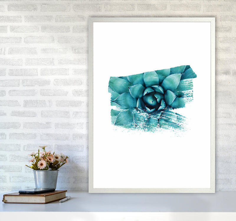 Modern Succulent II Art Print by Seven Trees Design A1 Oak Frame