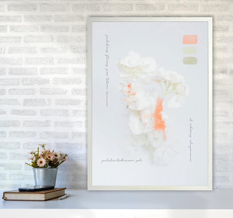 Modern Vintage Botanic Art Print by Seven Trees Design A1 Oak Frame
