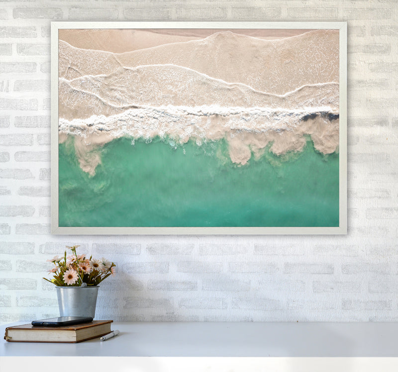 Sea From The Sky Photography Art Print by Seven Trees Design A1 Oak Frame