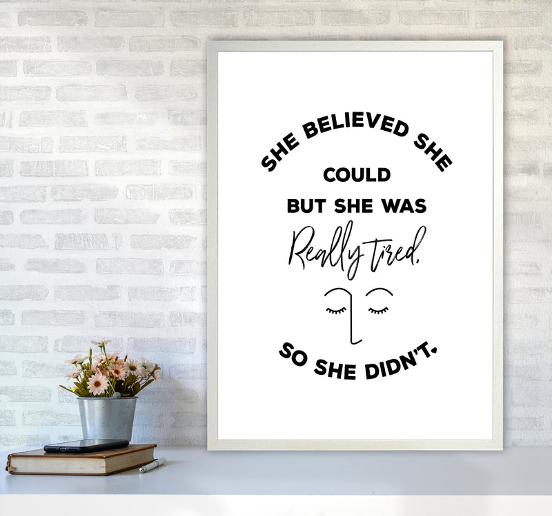 She Belived Quote Art Print by Seven Trees Design