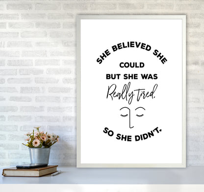 She Belived Quote Art Print by Seven Trees Design