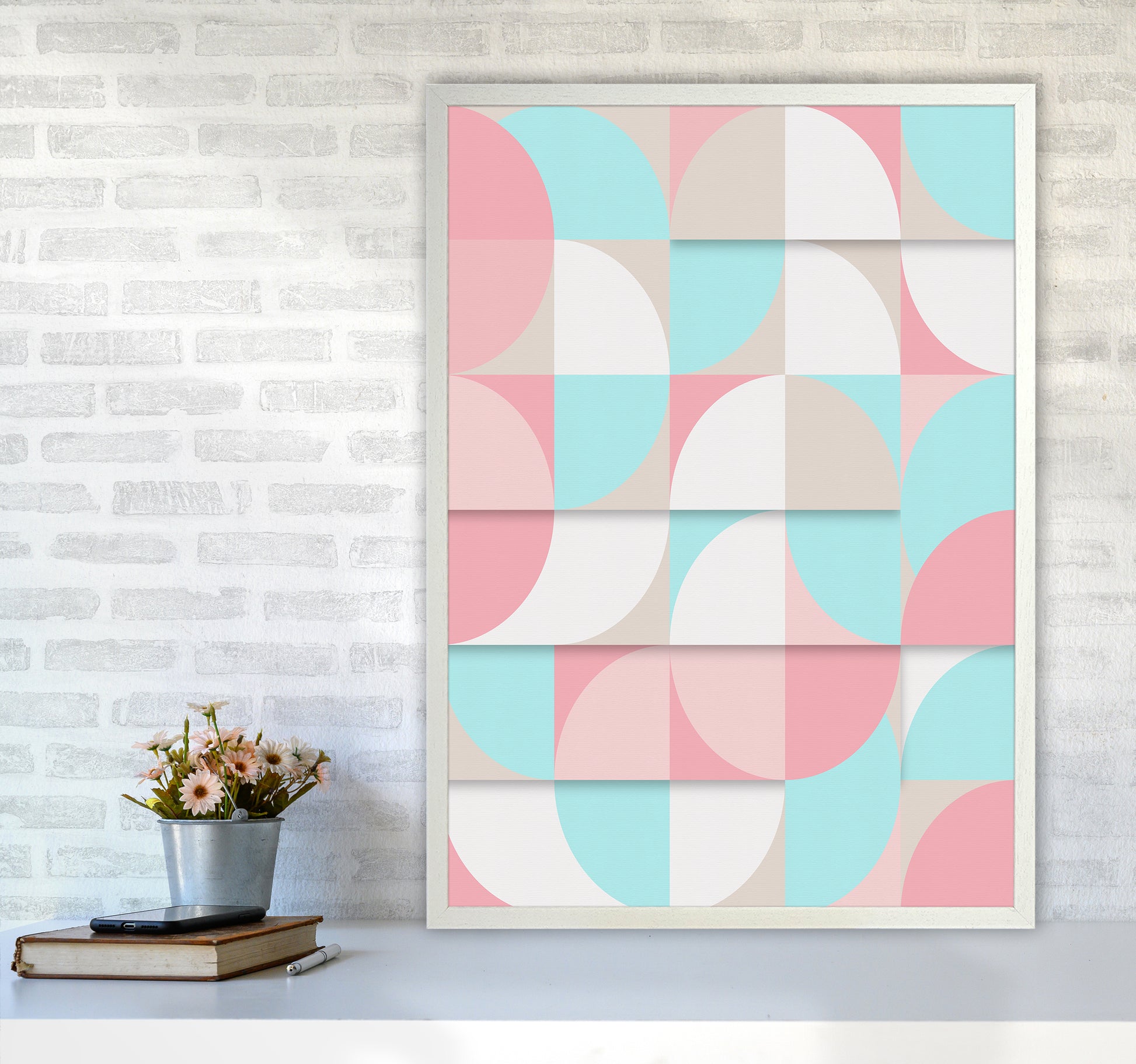 The Scandinavian Geometry Art Print by Seven Trees Design