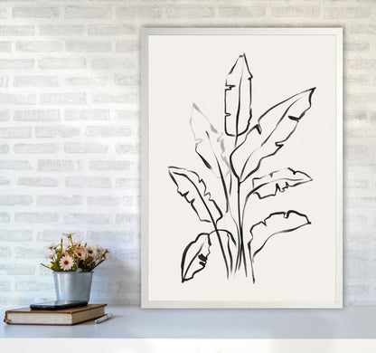 Banana Leafs Drawing Art Print by Seven Trees Design A1 Oak Frame