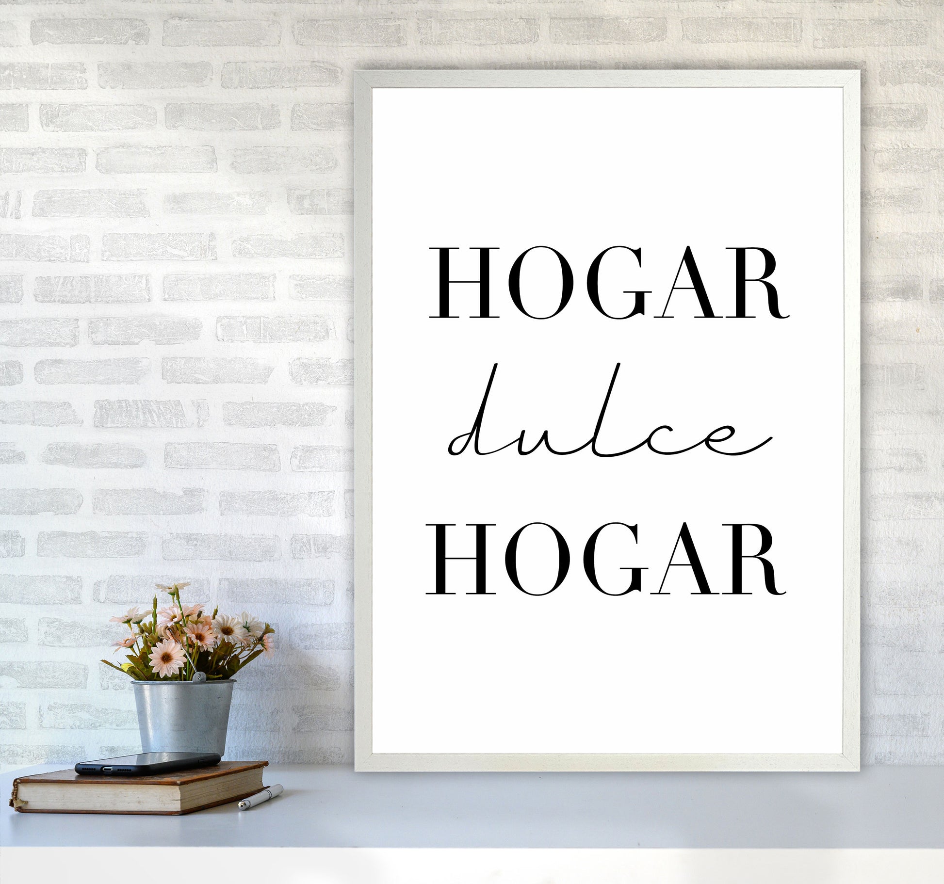 Home Sweet Home (spanish) Art Print by Seven Trees Design A1 Oak Frame