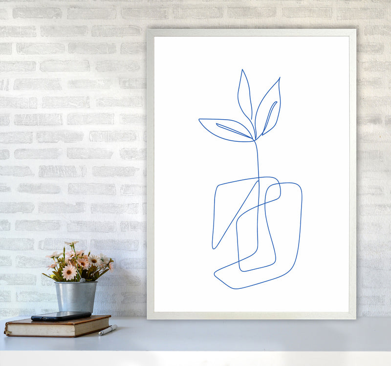 One Line Botanical II Art Print by Seven Trees Design A1 Oak Frame