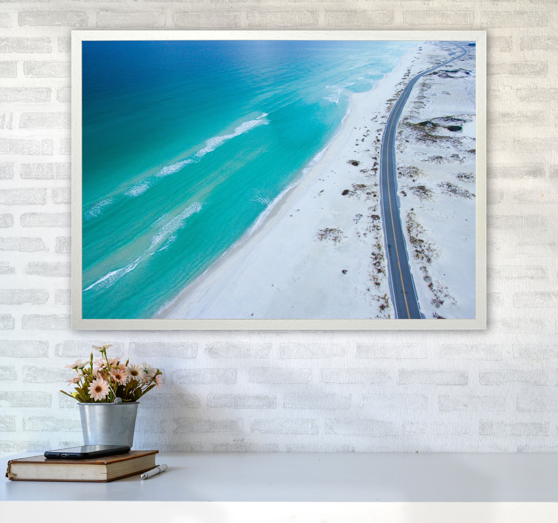 The View Art Print by Seven Trees Design A1 Oak Frame