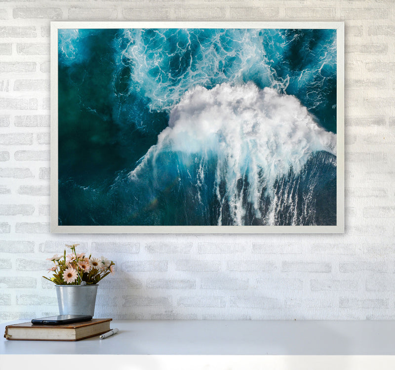 The wave Art Print by Seven Trees Design A1 Oak Frame