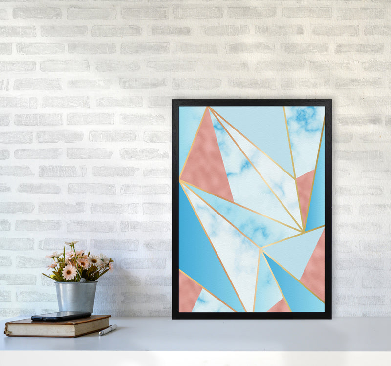 Geometric Sky Art Print by Seven Trees Design A2 White Frame