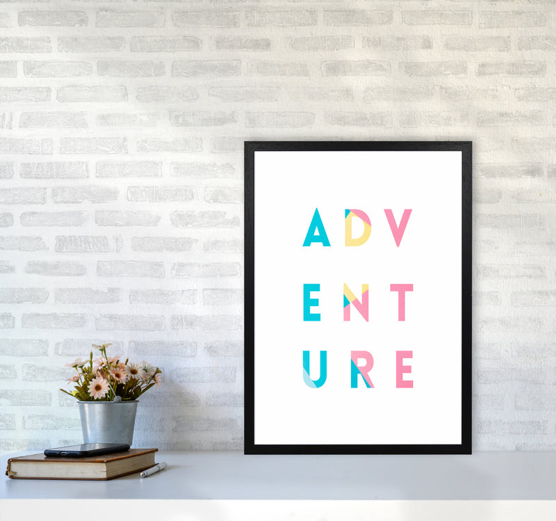 Adventure In Colors Quote Art Print by Seven Trees Design A2 White Frame