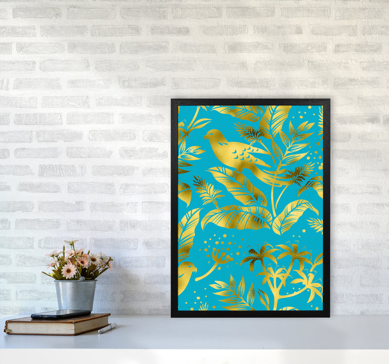 Gold Fauna Art Print by Seven Trees Design A2 White Frame
