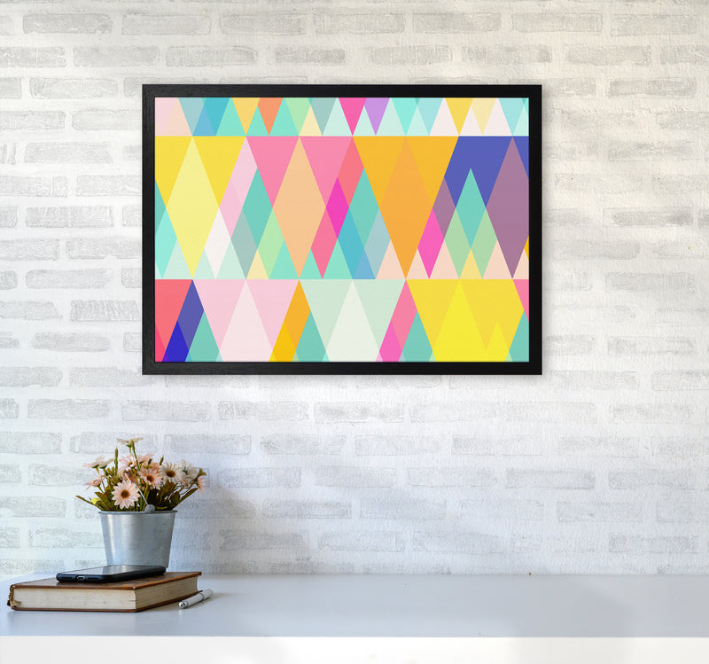 Happy Geometry Abstract Art Print by Seven Trees Design