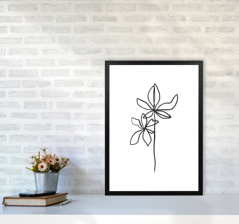 Lines Leaves I Art Print by Seven Trees Design A2 White Frame