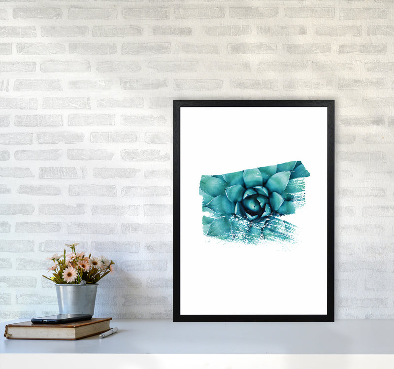 Modern Succulent II Art Print by Seven Trees Design A2 White Frame