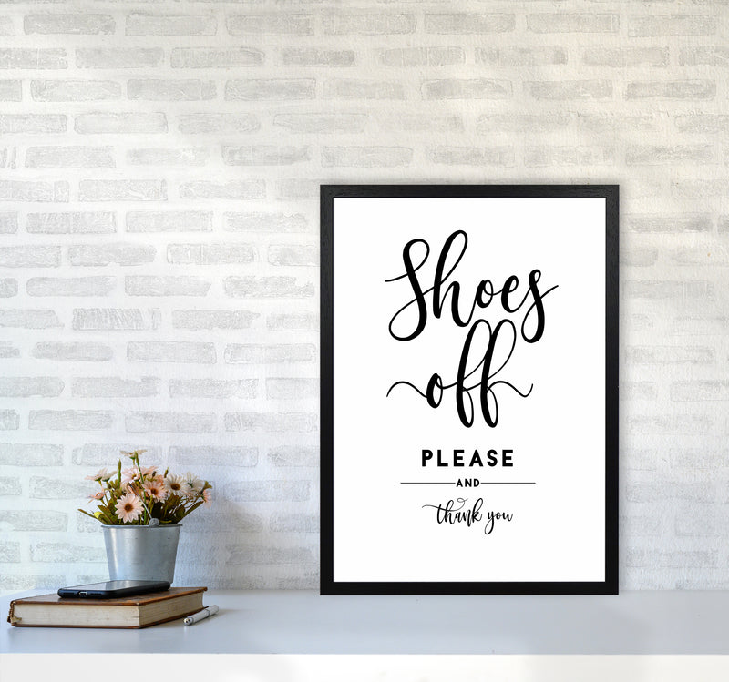 Shoes Off Quote Art Print by Seven Trees Design