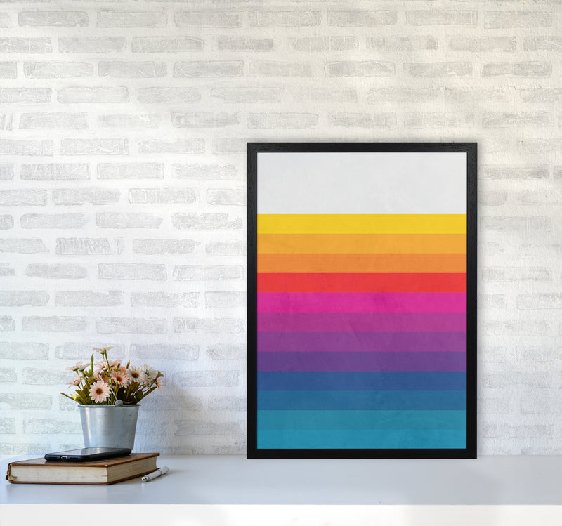 Vintage Retro Lines Art Print by Seven Trees Design