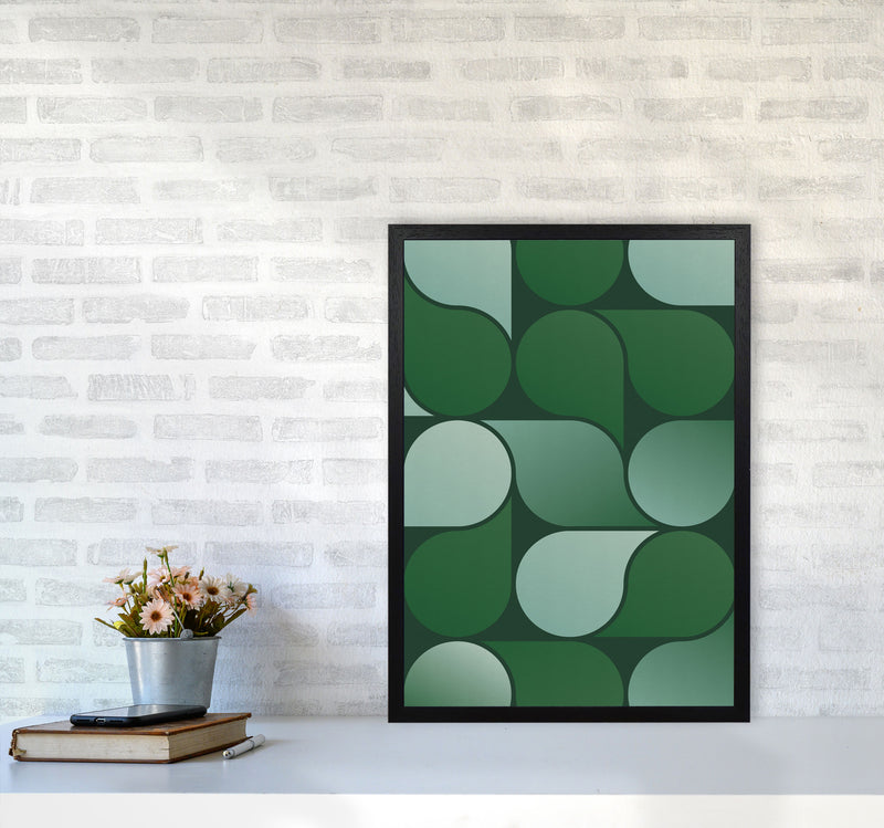 Geometric Loop Art Print by Seven Trees Design A2 White Frame